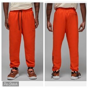 Air Jordan 23 Engineered Fleece Pants Joggers Size M Orange DQ8088-891 M w flaw